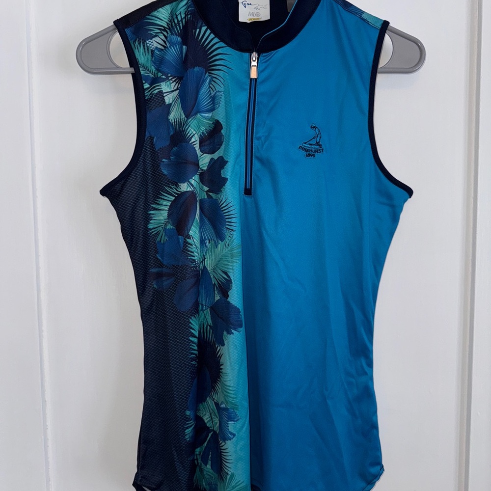 Peacock Print Golf Top
